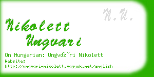 nikolett ungvari business card